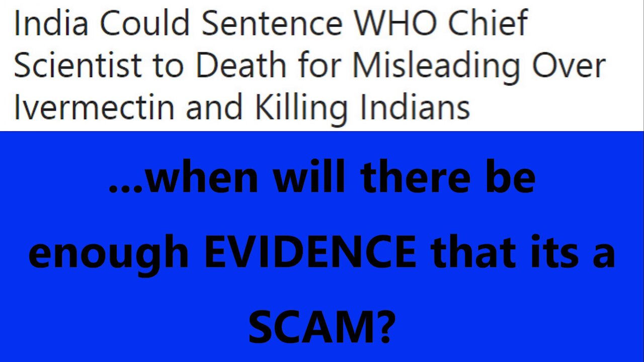 ...when will there be enough EVIDENCE that it’s a SCAM?