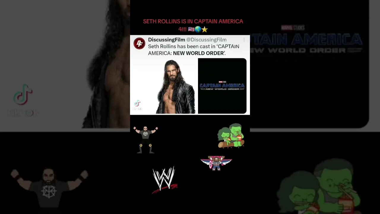 SETH ROLLINS IS IN CAPTAIN AMERICA 4!!! πΊπΈπβ #shorts #youtubeshorts #captainamerica #wwe