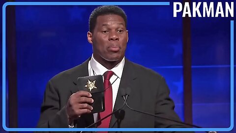 Herschel Walker Flashes Fake Badge at Humiliating Debate