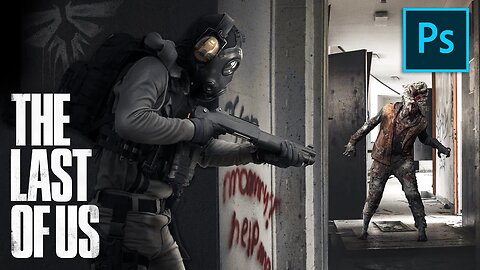 Creating THE LAST OF US Inspired Artwork in PHOTOSHOP! Photo Manipulation Speed Art