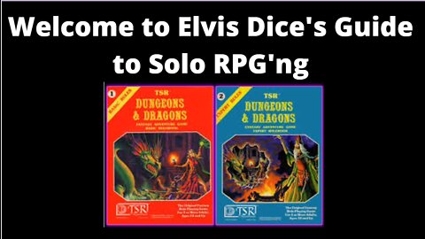 How To Solo Dungeons and Dragons RPG