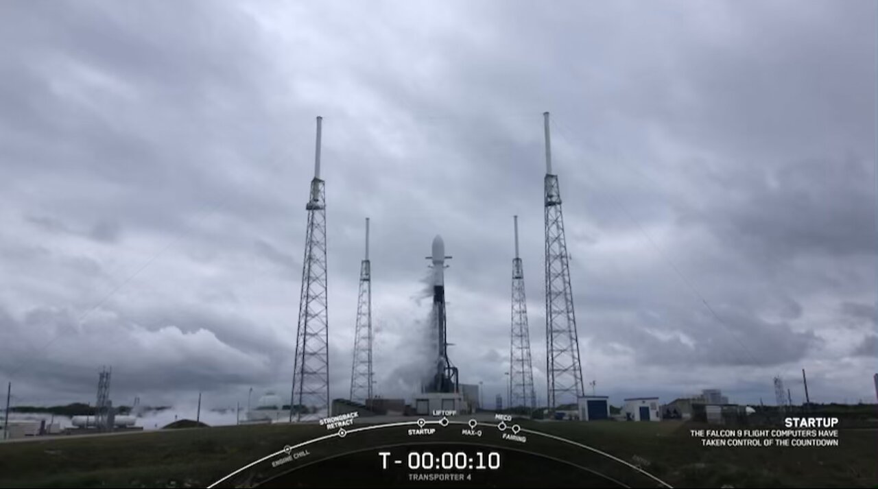 Blastoff! On Friday, April 1 at 12:24 p.m. ET, SpaceX Falcon 9 launched Transporter-4,