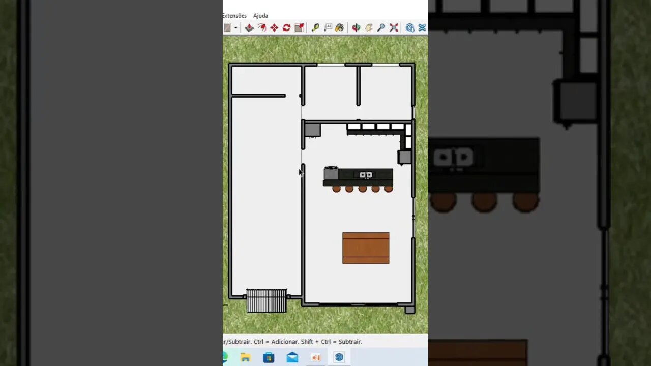 #construtorvirthalph #sktchup #viral #2quartos