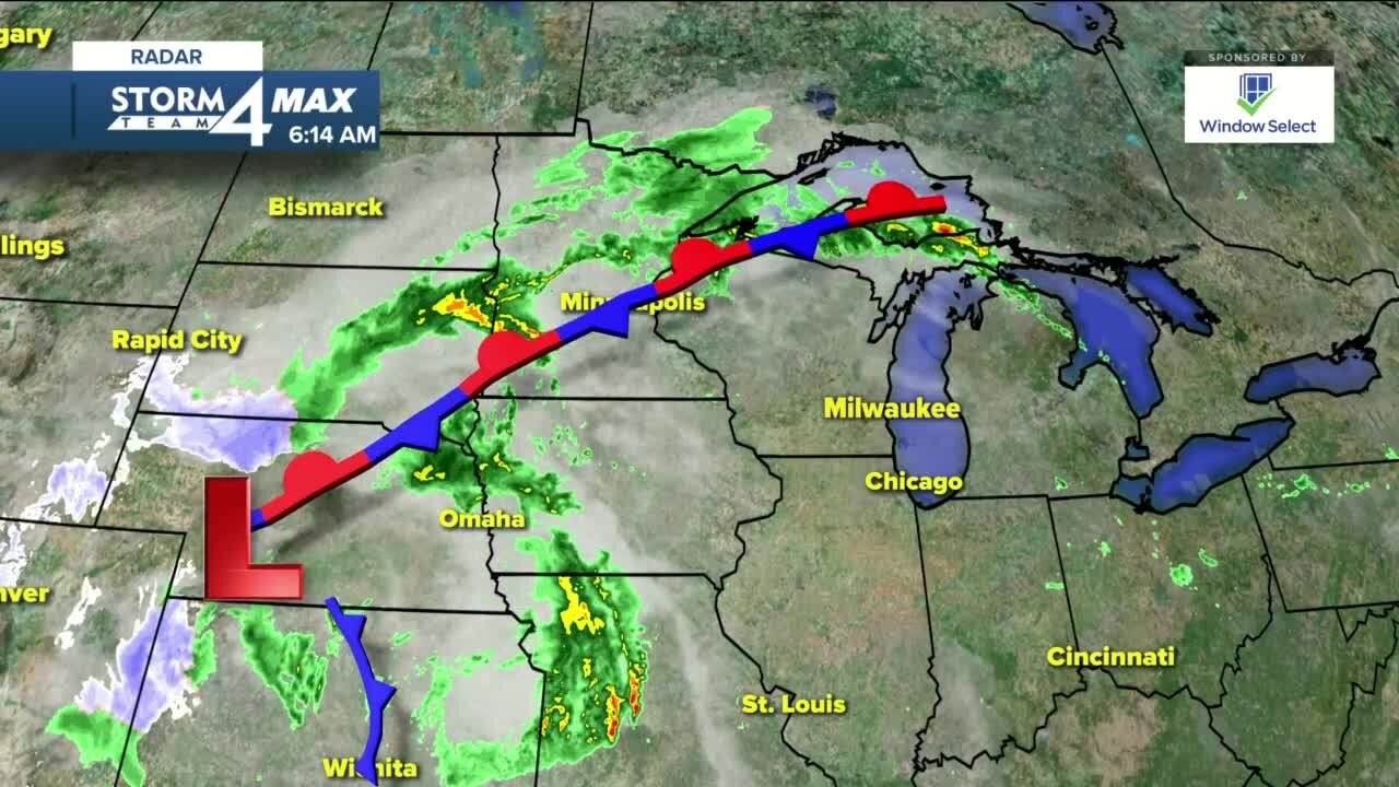 Chance of scattered showers return Wednesday