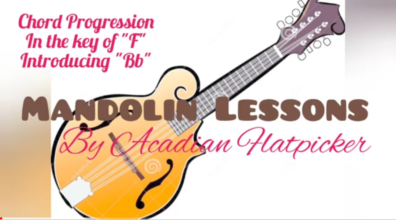 Mandolin Lesson - 012 - Chord Progression in the key of _F_ (Introducing Bb)
