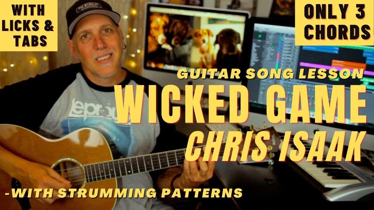 Wicked Game Chris Isaak Guitar Song Lesson with Licks & Tabs - EASY