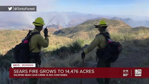 Sears Fire grows to more than 14,000 acres