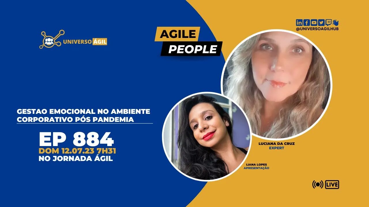 #JornadaAgil731 E884 #AgilePeople gestao emocional