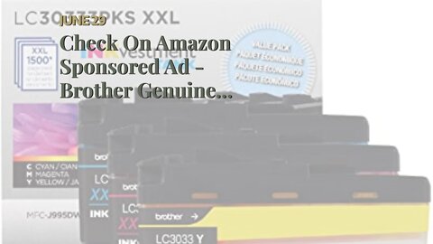 Check On Amazon Sponsored Ad - Brother Genuine LC3035Y, Single Pack Ultra High-Yield Yellow INK...