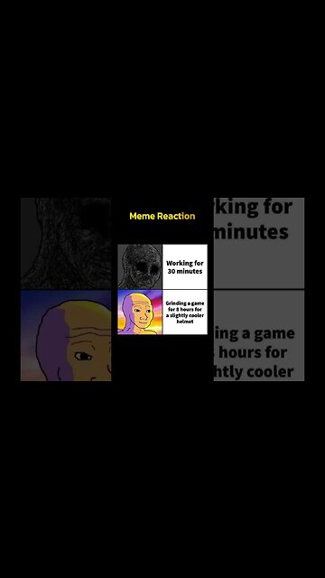 Meme Reaction 12 - work vs play #shorts #gamingmemes