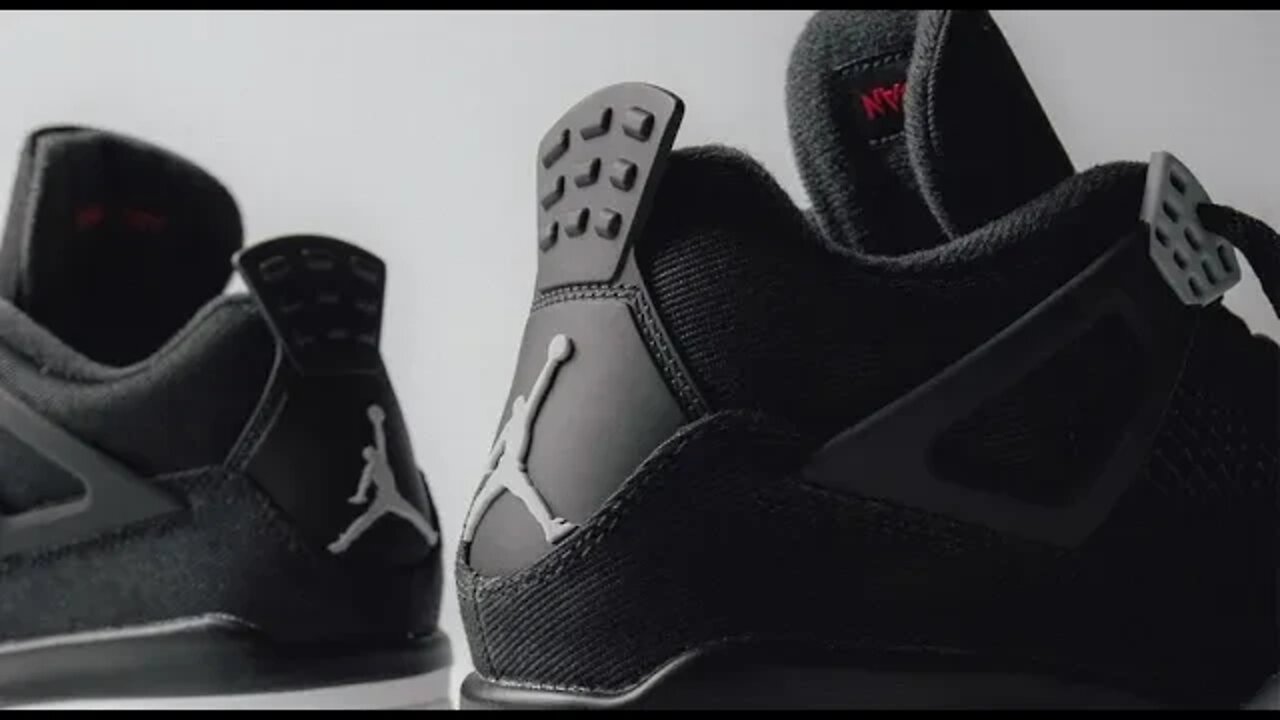 Air Jordan 4 Black Canvas