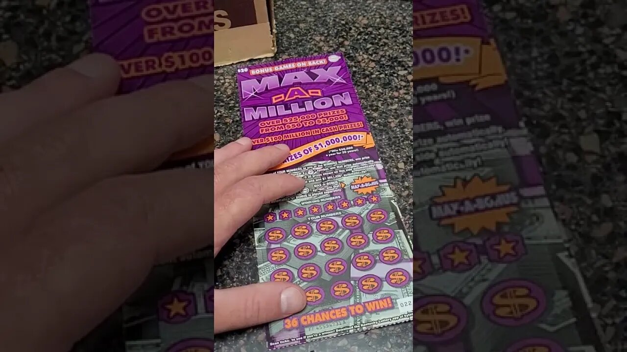 $60 Spent on Max A Million Lottery Tickets!