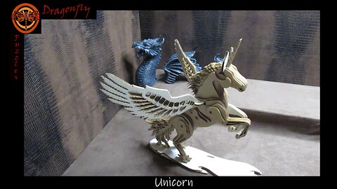 3D Wooden Puzzle UNICORN