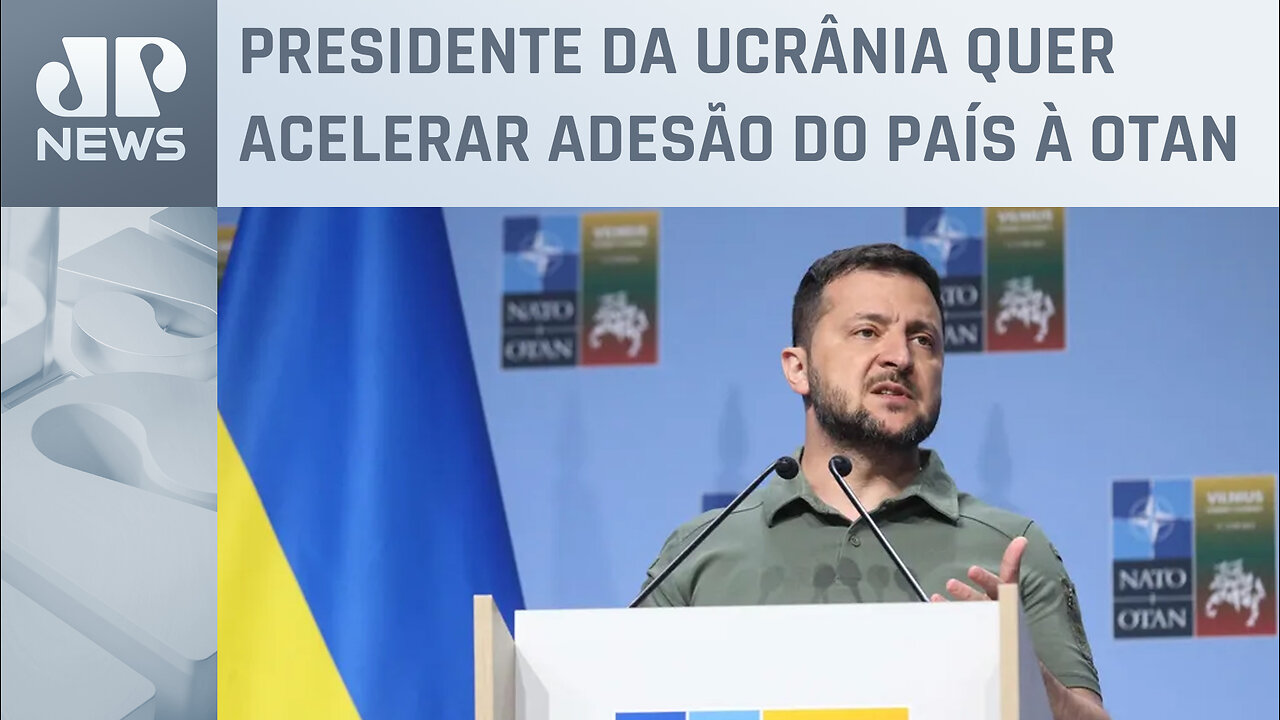 Zelensky se encontra com líderes da Otan nesta quarta-feira (12)