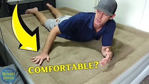 NXONE Air Mattress,18 inch Inflatable Airbed Luxury Double High Self Inflation Deflation Queen