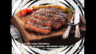 Amigos falsos são como churrasco: Só aparecem no fim de semana... [Frases e Poemas]