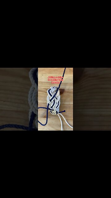 Adding a second color to a sailor knot turks head bracelet #diy #shorts