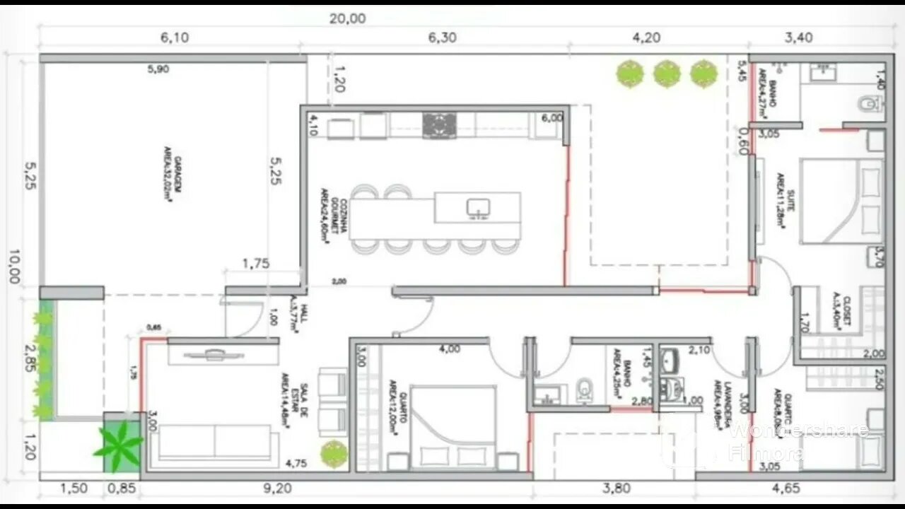 planta baixa 10X20