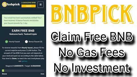 BNBPICK.IO | CLAIM FREE BNB HOURLY | BNB FREE CLOUD MINING