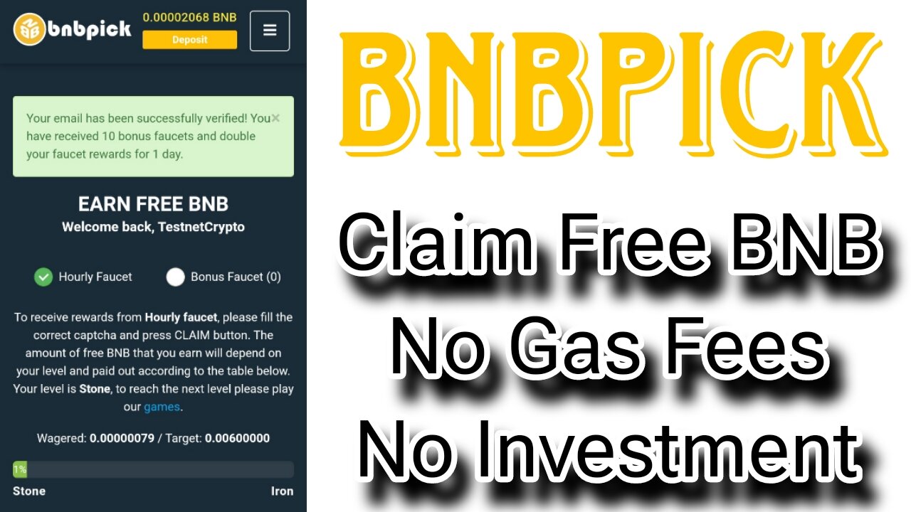 BNBPICK.IO | CLAIM FREE BNB HOURLY | BNB FREE CLOUD MINING