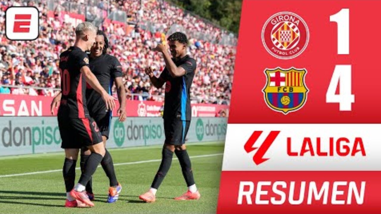 BARCELONA tomó revancha y le metió una grosera goleada por 4-1 al GIRONA. Doblete de YAMAL | La Liga