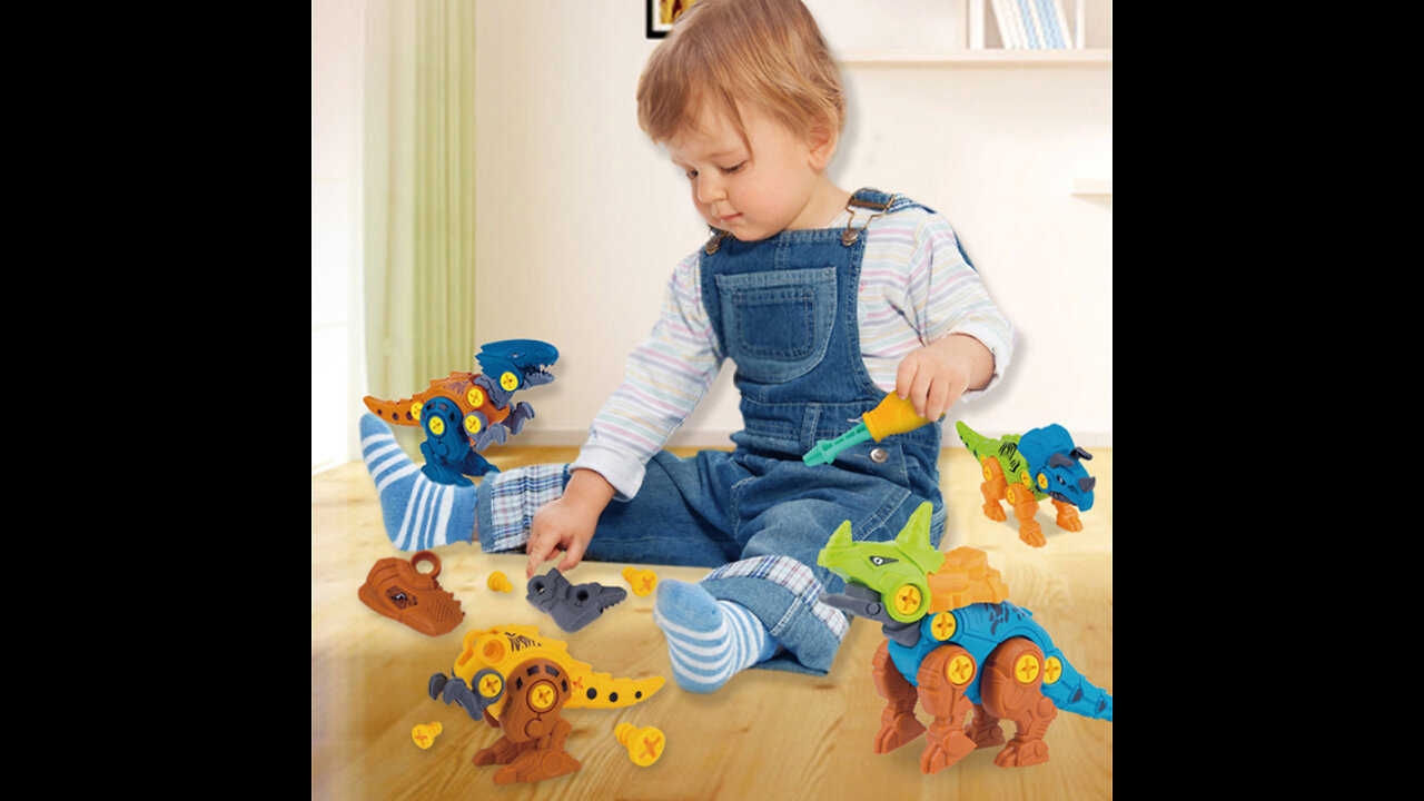 DIY Disassembly Assembly Dinosaur Toy Set Screw Nut Combination Assembling Dinosaur Model