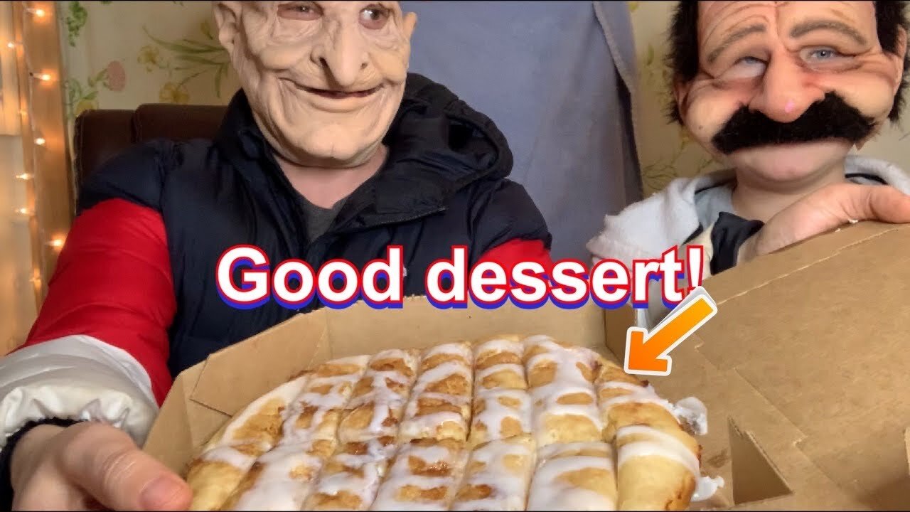 Reviewing a dessert from Pizza Plus by B&D Product & Food Review (Mukbang)