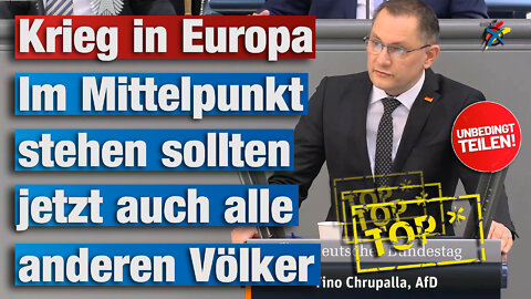 Wieder Krieg in Europa | Tino Chrupalla AfD