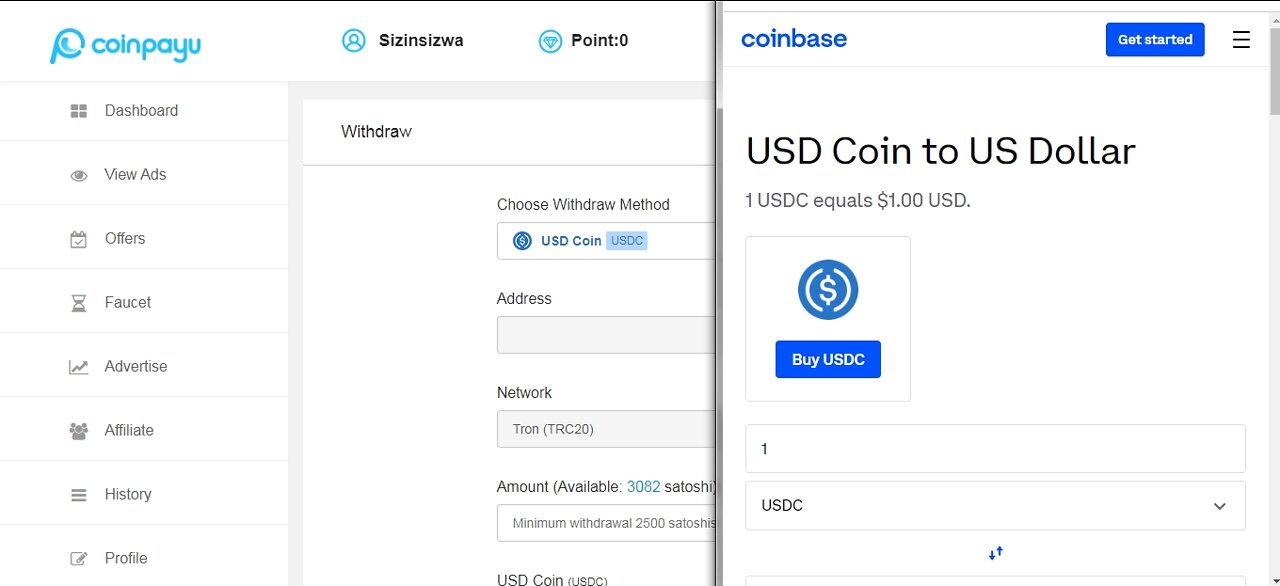 How To Get Free USD Coin USDC Dollars Cryptocurrency Paid To Click At Coinpayu And Instant Withdraw