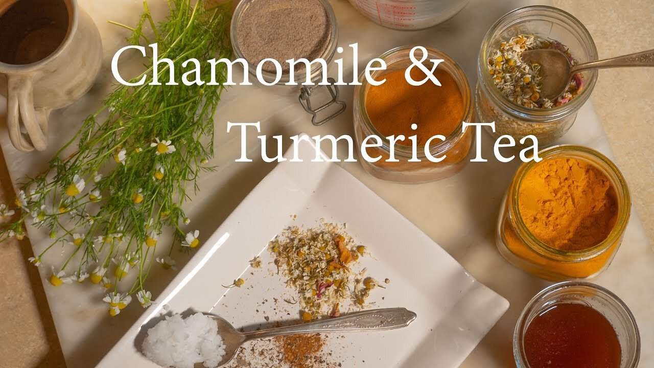 Chamomile & Turmeric Tea ASMR in the Cabin