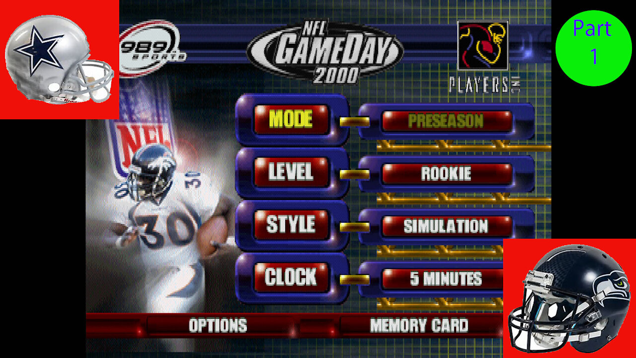 NFL Gameday 2000 Cowboys Vs Seahawks Part 1