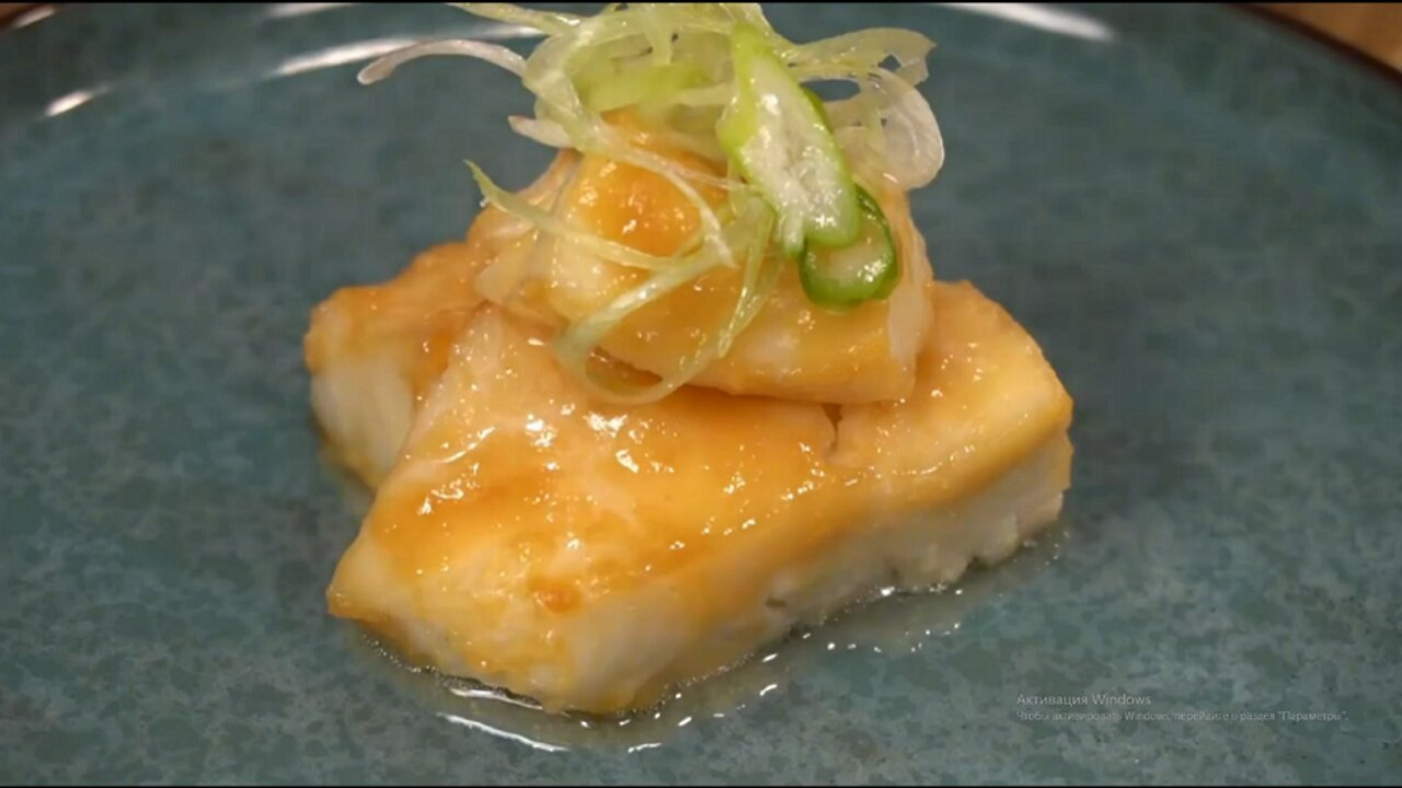 Grilled cod in Japanese miso style