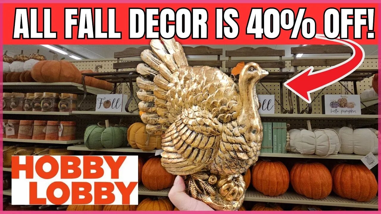 HOBBY LOBBY | All Fall Decor Now 40% OFF | Code Orange | Store Walk Thru |#hobbylobby #pumpkin