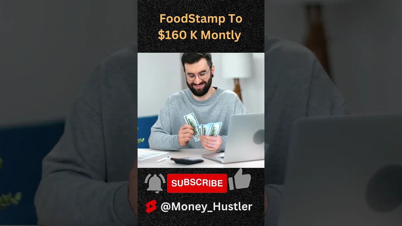 From Food Stamp To $160000 Monthly #finance #sidehustle #music #shorts