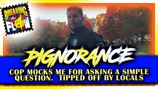 COP MOCKS JOURNALIST! PIGNORANCE OF MANCHESTER PD! #1ACOMMUNITY