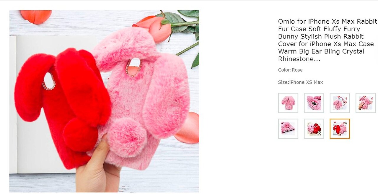 Amazon Review Omio Pink Furry Phone Case