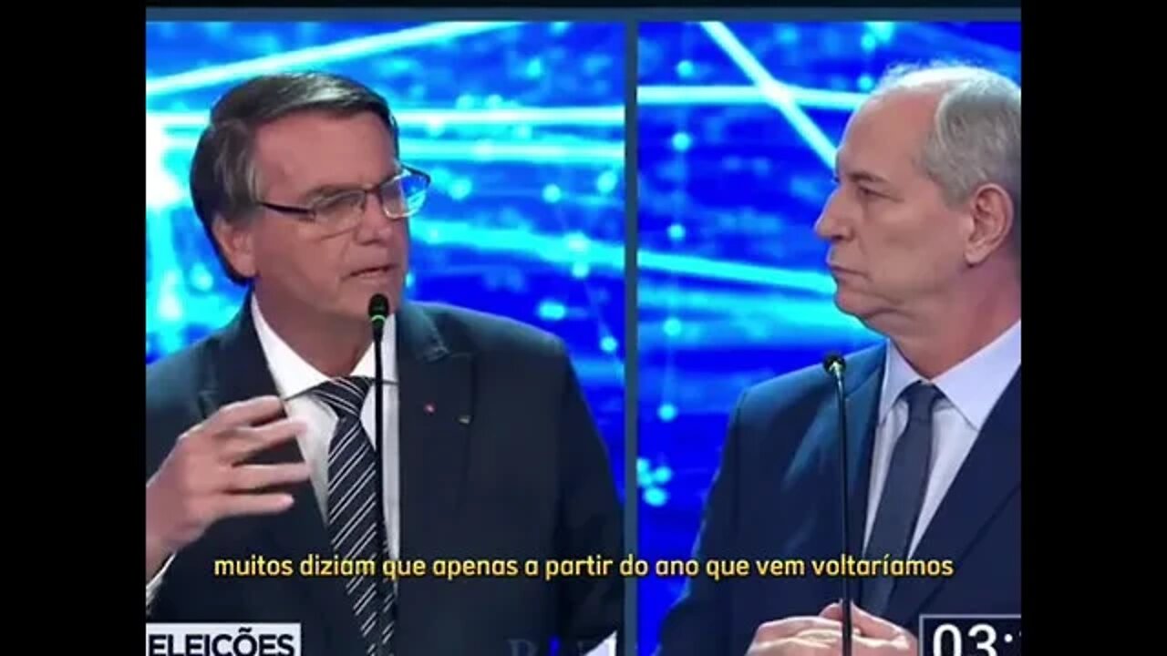 BOLSONARO mostrou fatos para o CIRO GOMES