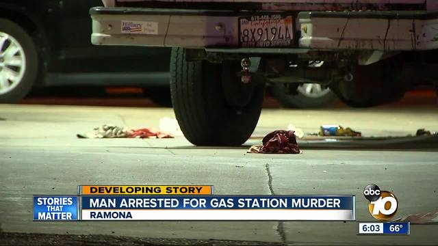 Man arrested in gas station murder