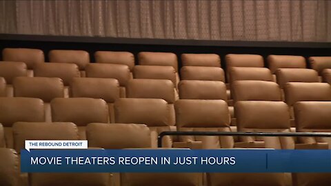 Movie theaters reopen Friday in Michigan