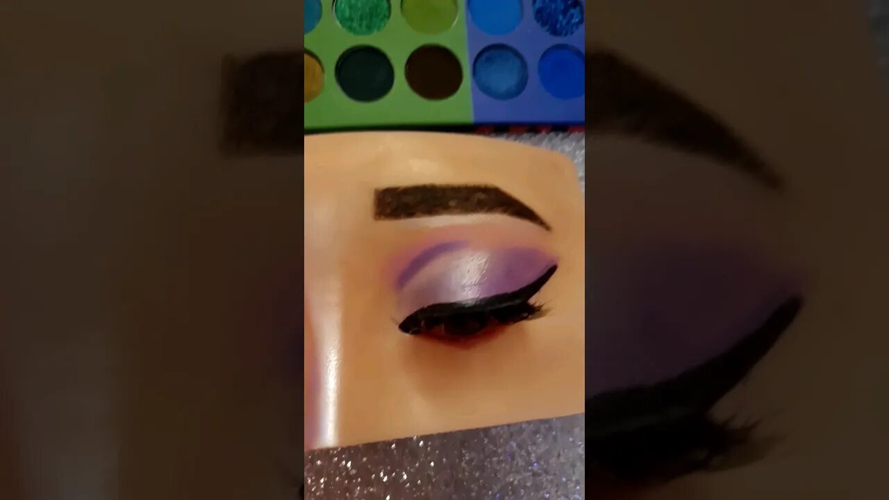 purple eye look💜 #mehsimcreations # #purpleeyes #practiceboard #shortsvideo #ytshorts #makeup