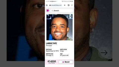 HAPPY 47 BIRTHDAY LARENZ TATE TV Actor