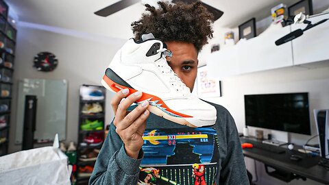 SHATTERED BACKBOARD 5S FIRST THOUGHTS! (Orange Blaze Air Jordan 5)
