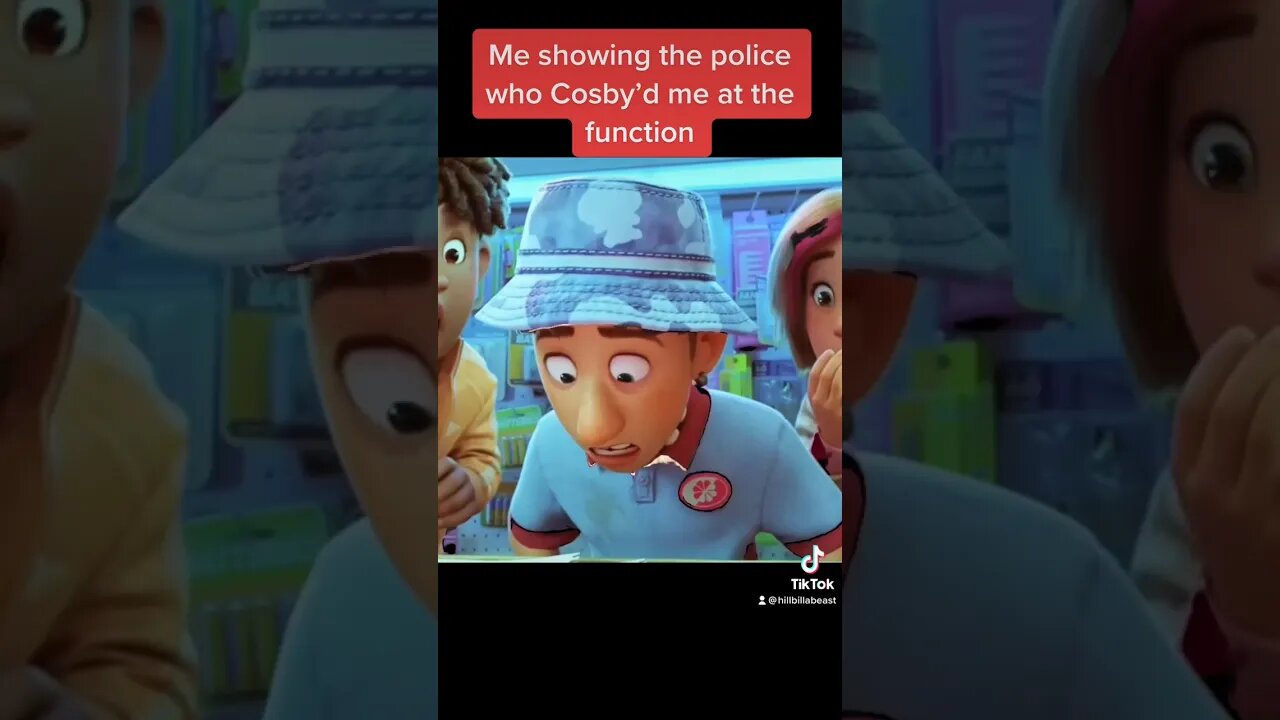 Me showing the police who Cosby’d me at the function