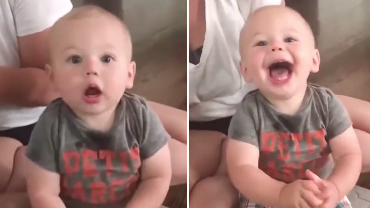 Baby Playing With Mom Gives A Funny Reaction