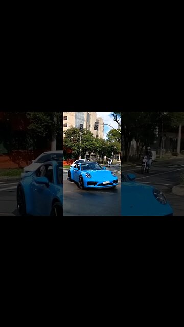 Porsche 911 GTS 992 azul praça da Espanha #porsche911992