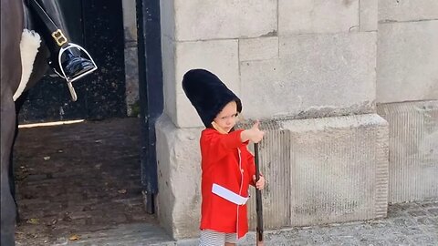 The cutest kings guard ever #horseguardsparade