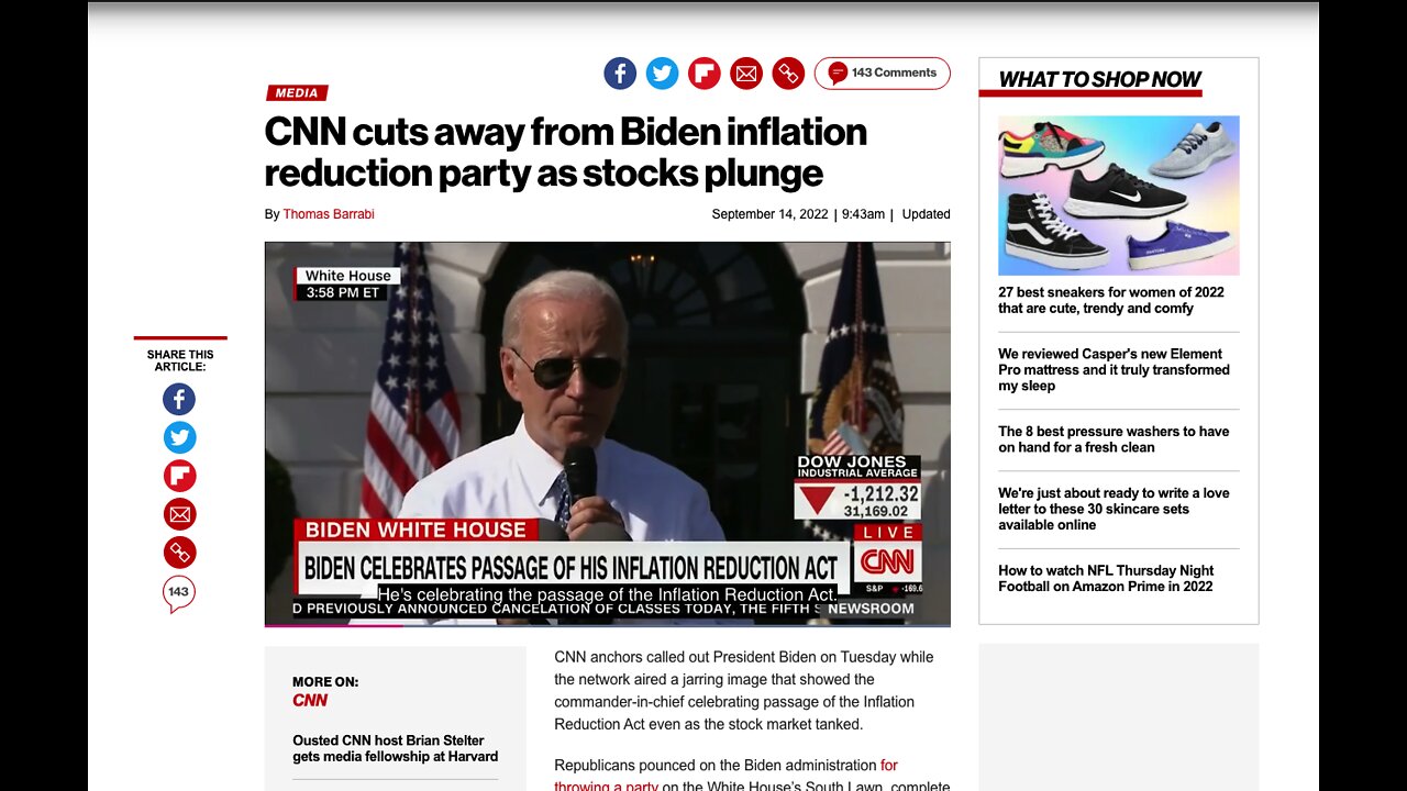 CNN anchors called out President Biden on Tuesday StockMarket crashes while Joe Biden Parties