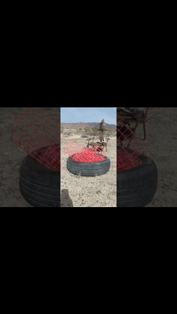 Wind chime sculpture in the desert