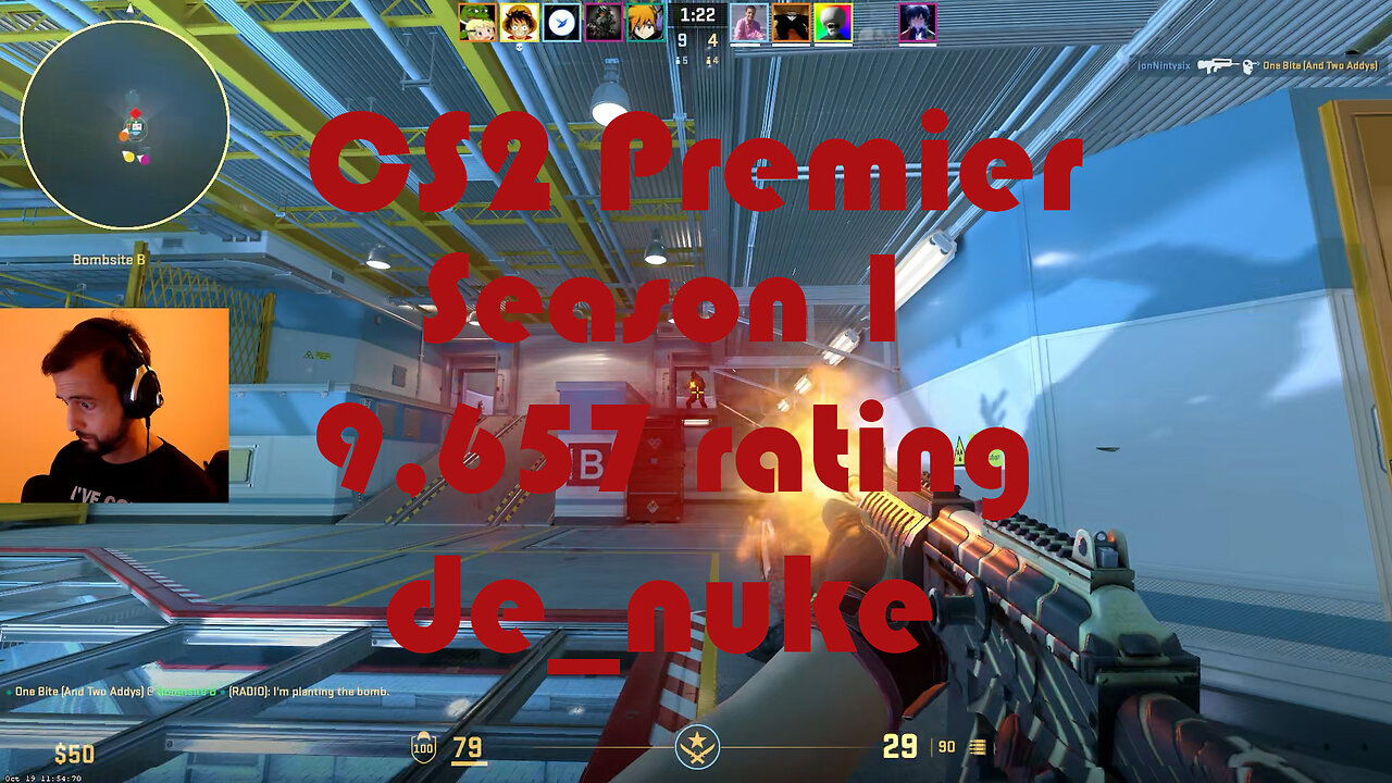 CS2 Premier Matchmaking - Season 1 - 9,657 Rating - de_nuke