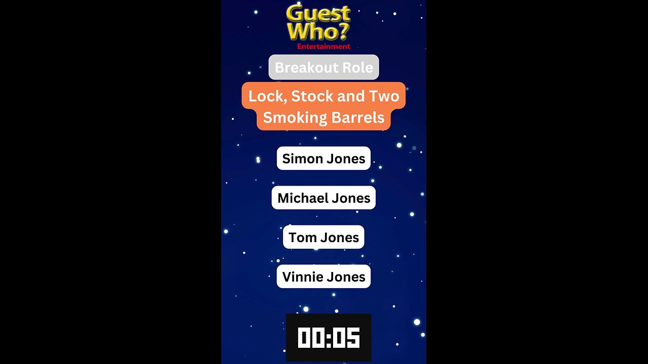 Guest This Actor #123 Like A Quick Quiz? | Lock Stock and Two Smoking Barrels